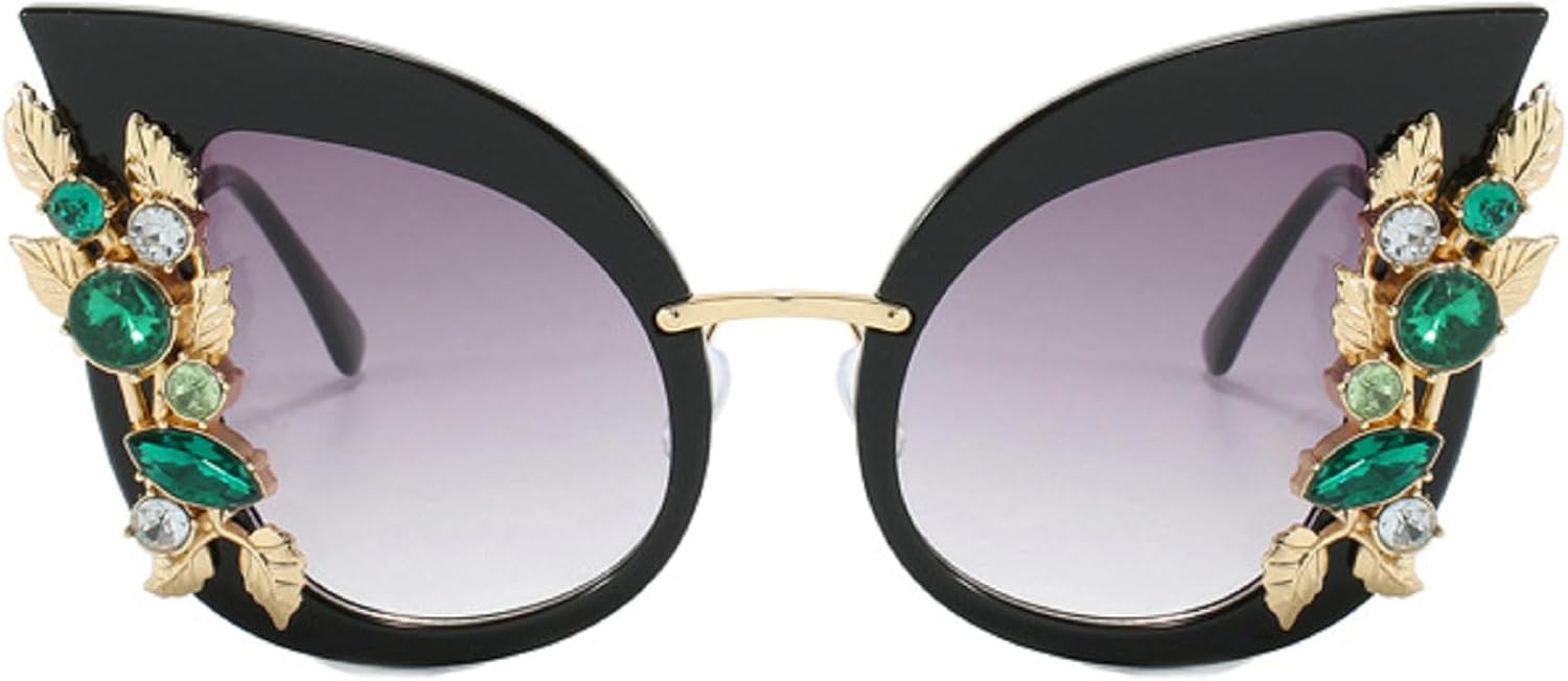 

Модные сверкающие солнцезащитные очки-бабочки со стразами, роскошный бренд, винтажные солнцезащитные очки с бриллиантами, очки для вечеринок и рейв-вечеринок mincl, Black