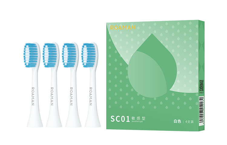 Сменные насадки для зубной щетки ROAMAN, SC02 Cleaning Type, черный 8 Pcs Set — фото 2