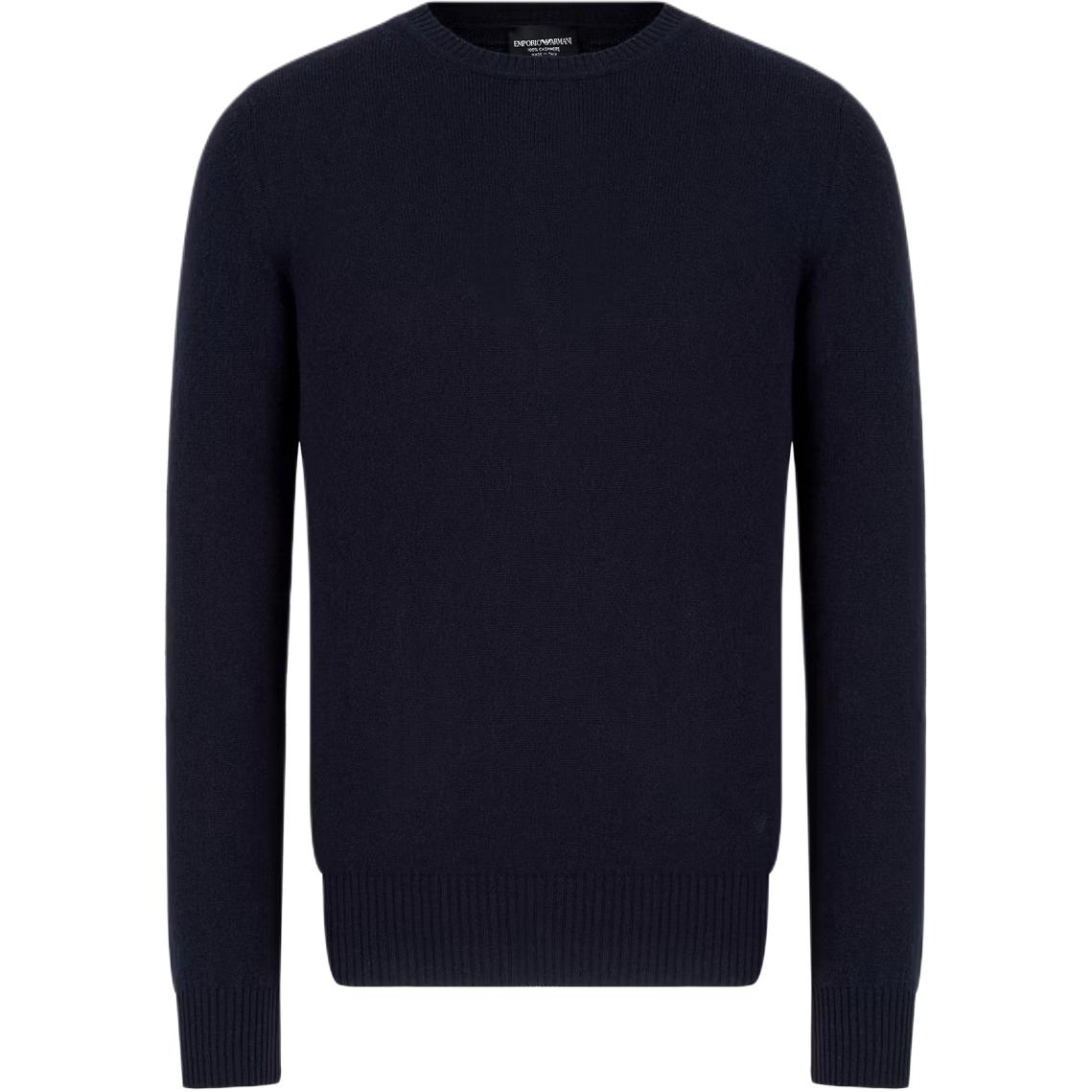 

Вязаный свитер с воротником EMPORIO ARMANI, черный