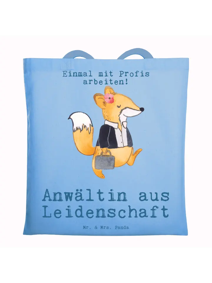 

Сумка для переноски Mr & Mrs Panda Anwältin Leidenschaft, небесно-синий