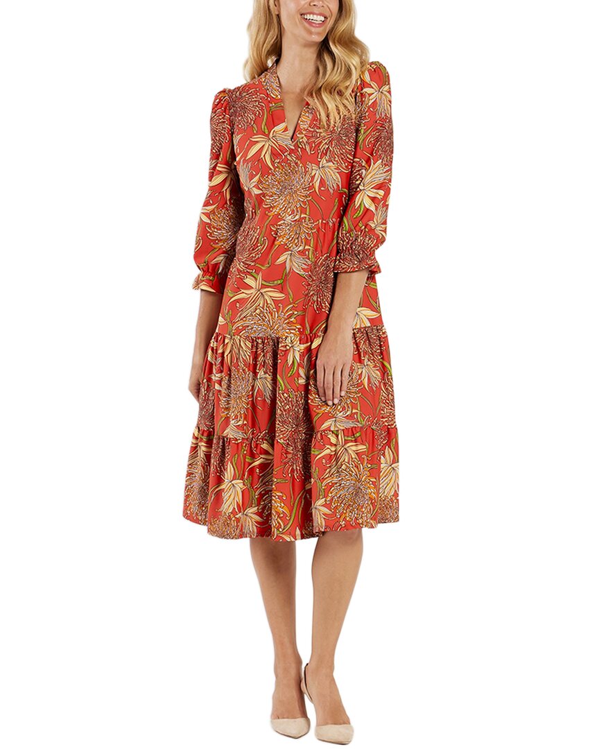 

Jude Connally Maggie платье миди с ярусами, красный