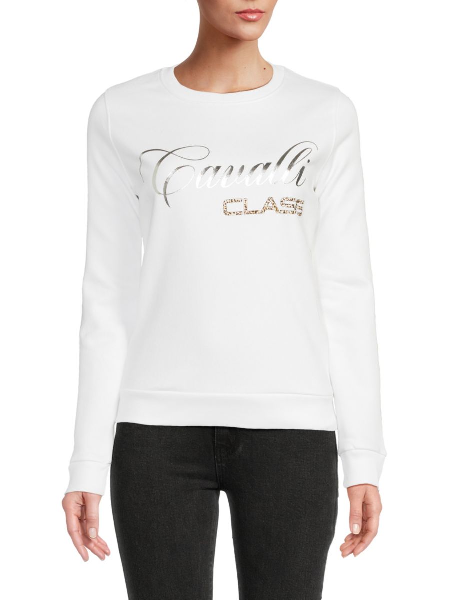 

Толстовка с логотипом Cavalli Class by Roberto Cavalli, белый