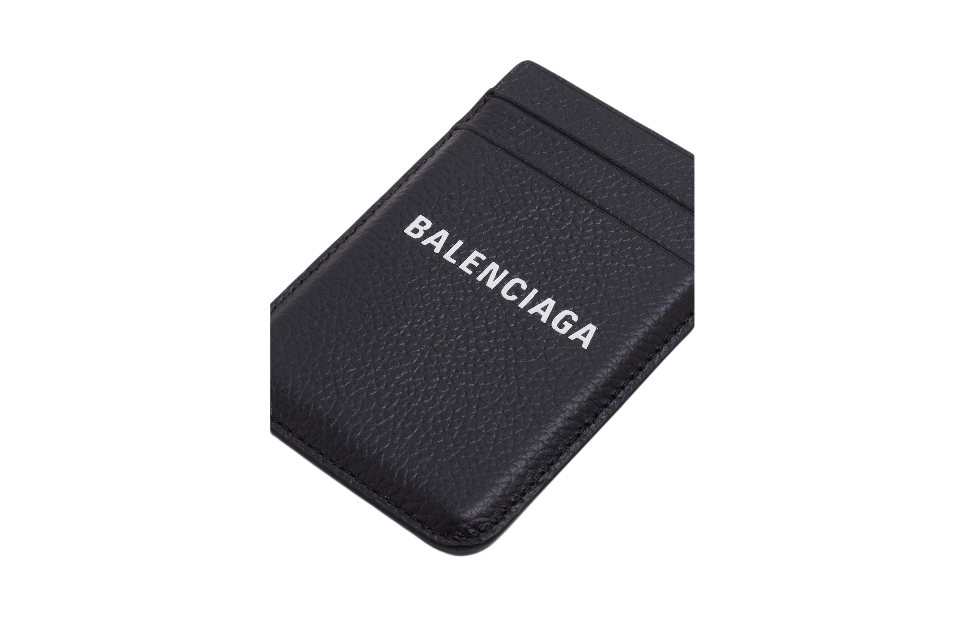 Balenciaga Cash Magnet 2 Card Slots Phone Card Holder Black/White — фото 4