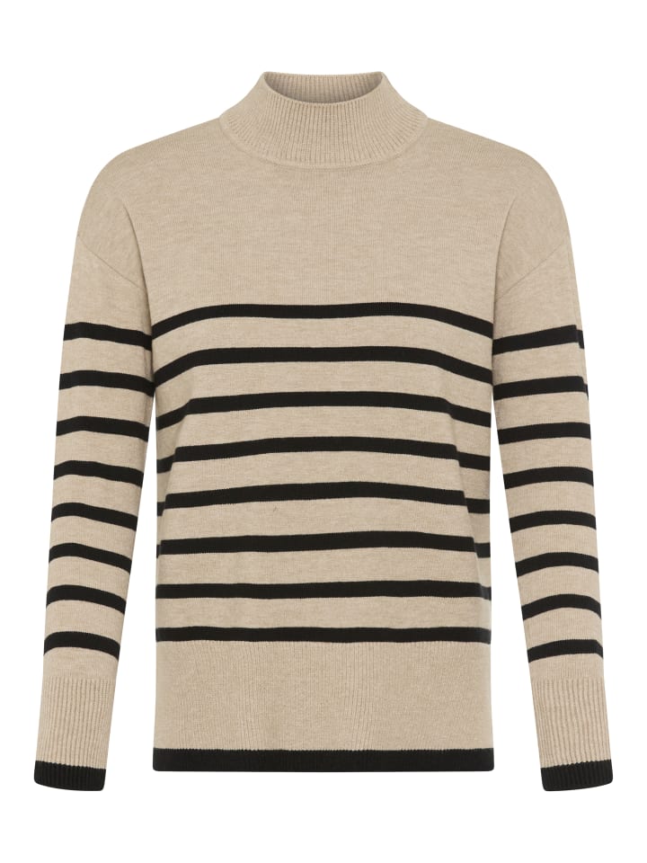 

Полосатый свитер в бежево-черную полоску Laura Scott