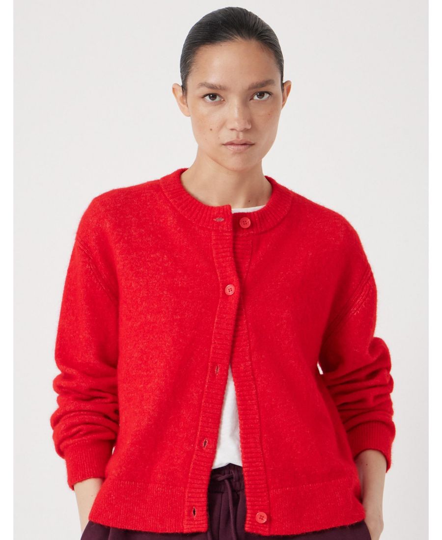 

Женские кардиганы свободного кроя с круглым вырезом из шерстяной смеси Hush, Fiery red