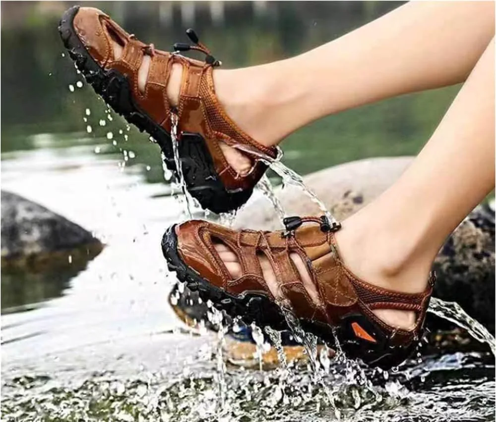 

Спортивные сандалии для мужчин CHUUMEE, уличные походные с сандалиями с закрытым носком, светло-коричневый