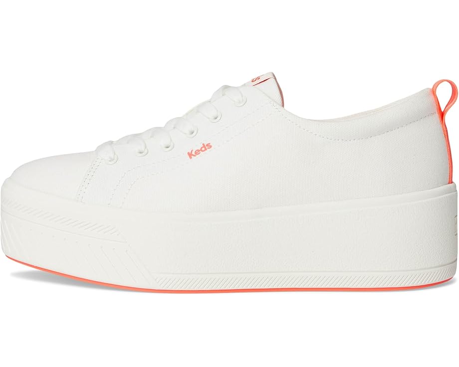 Кроссовки Keds Skyler Lace-Up, цвет Snow White/Coral Outsole — фото 4