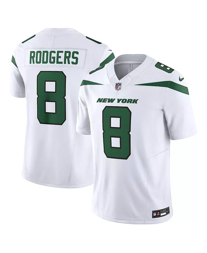

Мужская лимитированная джерси New York Jets Legacy Vapor F.U.S.E. Аарона Роджерса Nike, мультиколор