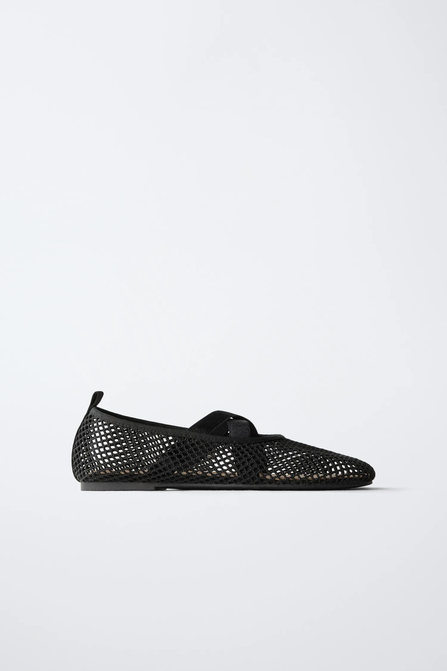Сетчатые балетки Zara, черный