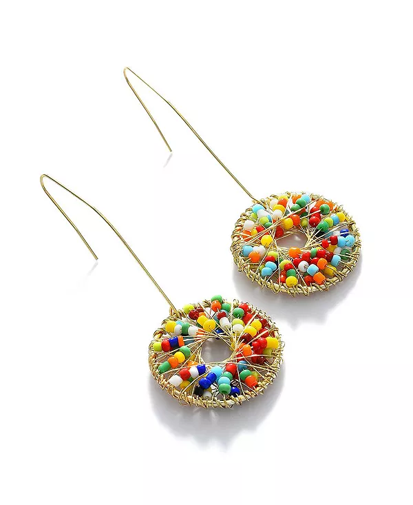 

Женские серьги-подвески в виде бусин Sohi, gold