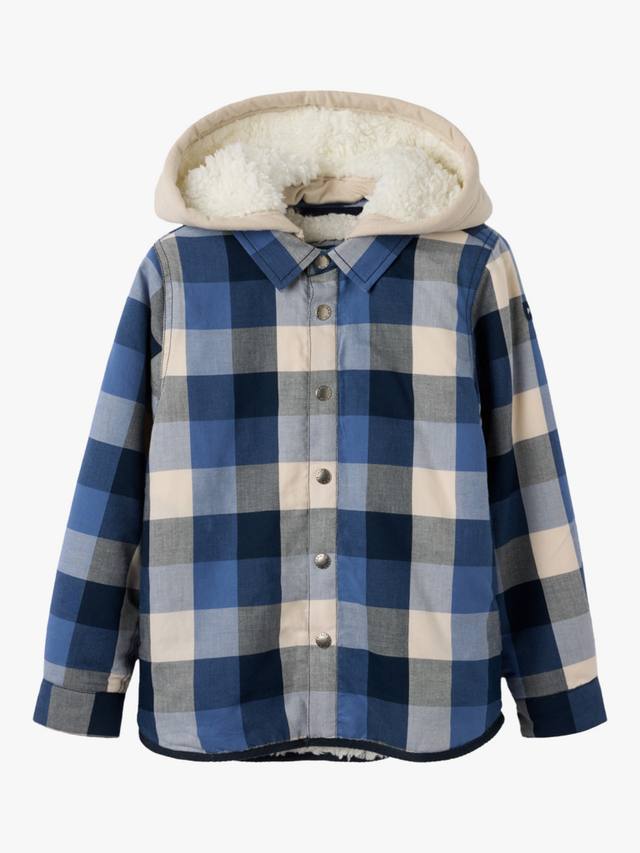 

Детская клетчатая рубашка-джемпер Polarn O. Pyret, Blue