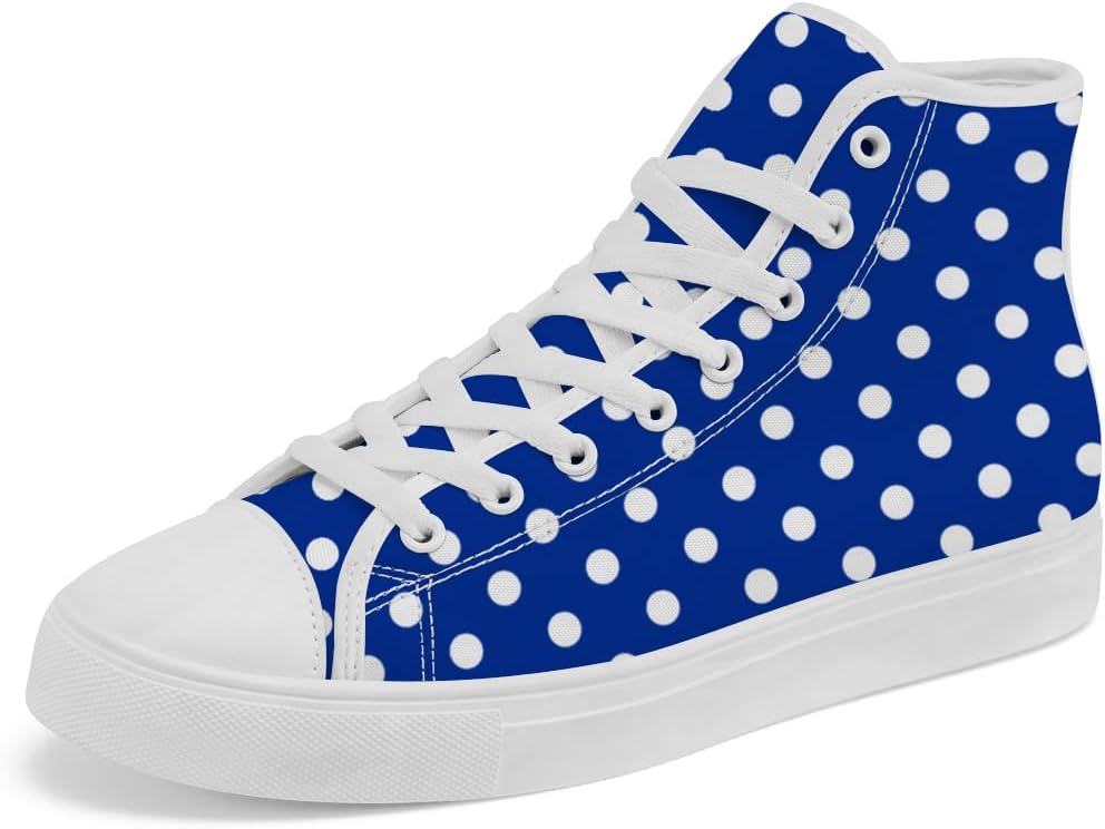 

Кеды на высокой подошве с узором в горох chebing, высокие кроссовки с шнуровкой, повседневная обувь, подарок для мужчин и женщин, синий