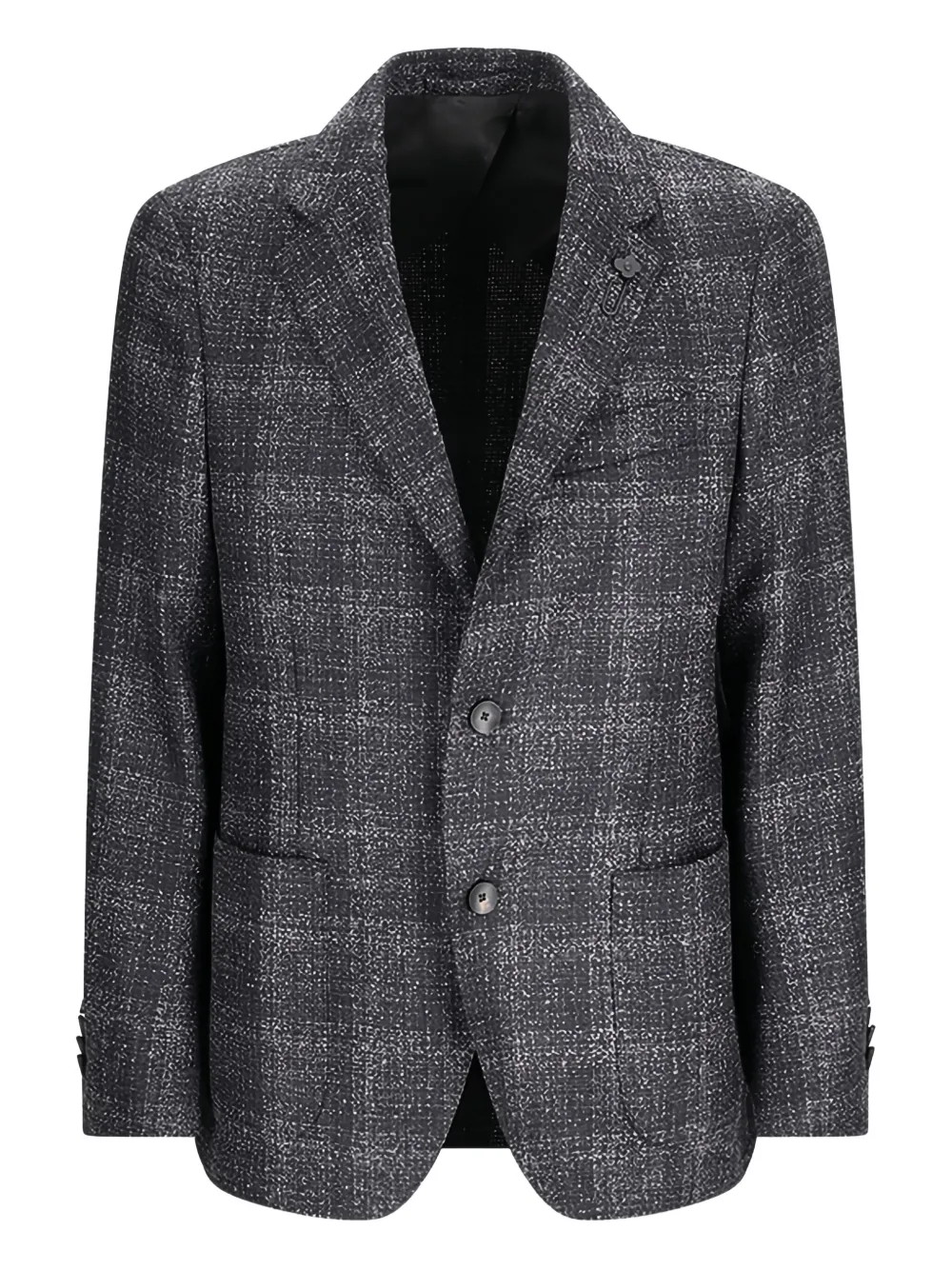 

Однобортный пиджак в клетку Lardini, черный