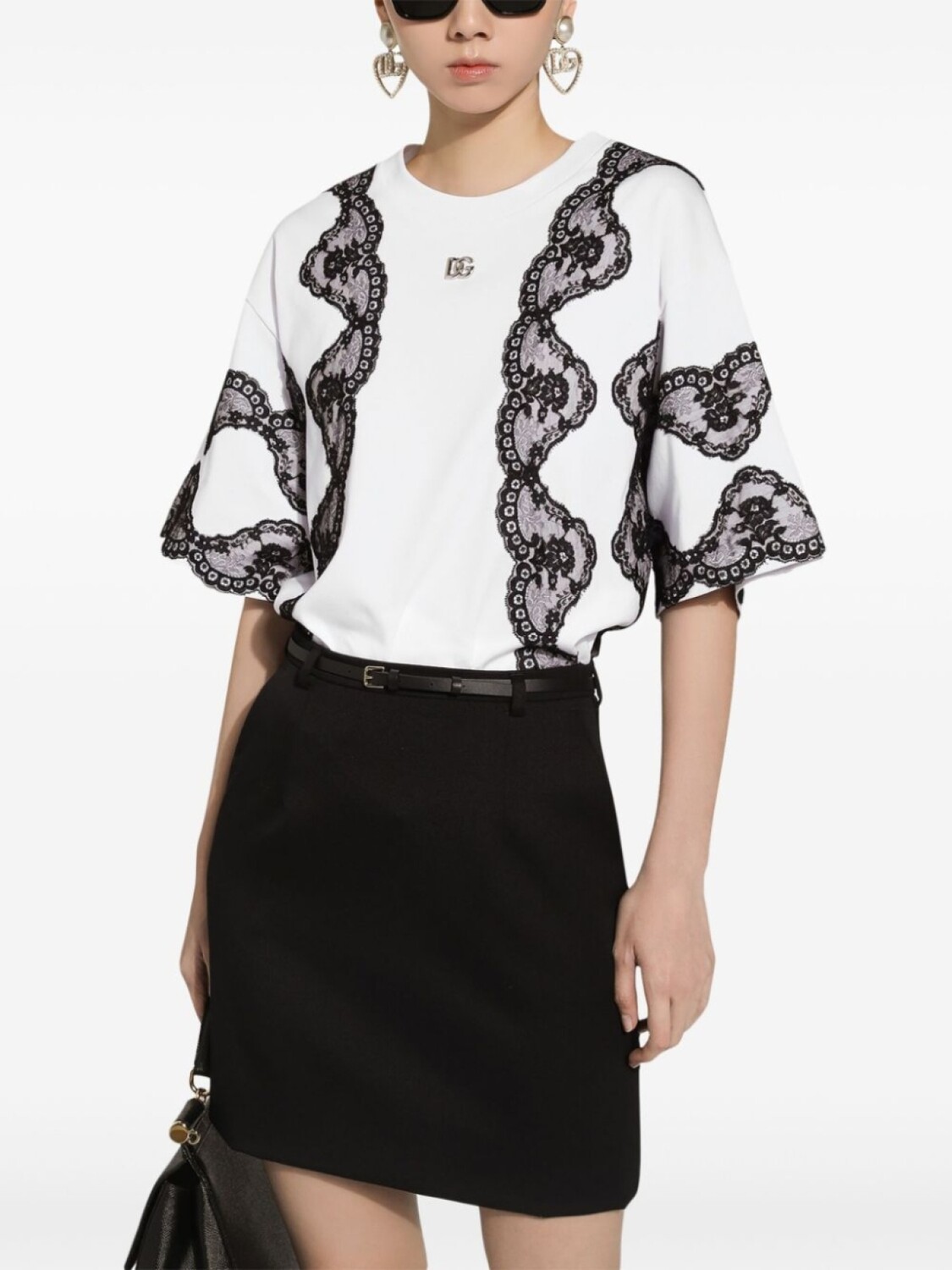 Dolce & Gabbana футболка со шнурками, белый — фото 4