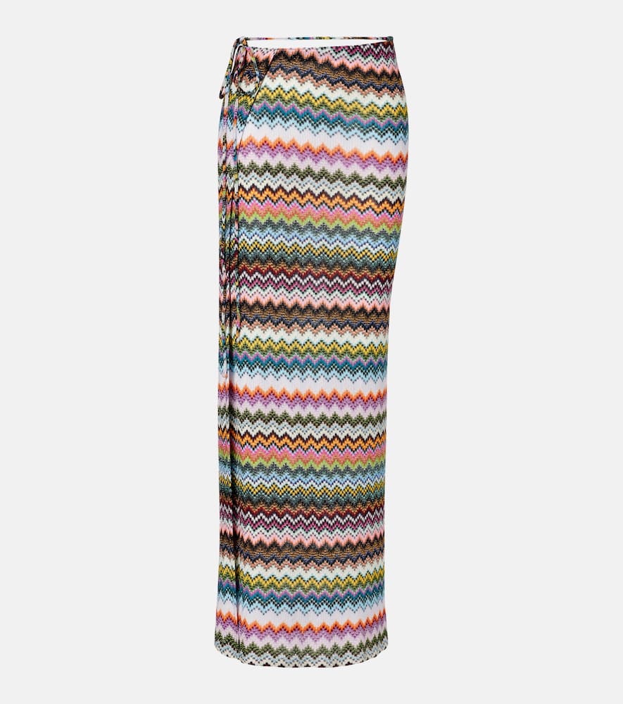 

Юбка-обертка с зигзагообразным ламе Missoni, Multicolor w/Dark Base