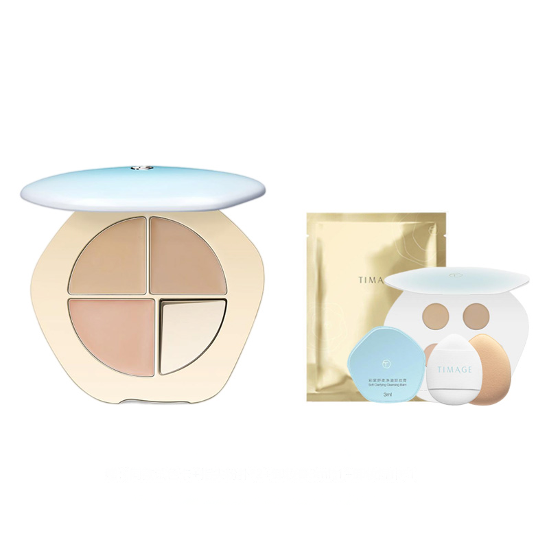 

Пластина для маскировки набор для макияжа кисть-консилер с двойным наконечником естественное покрытие без эффекта маски 5g+кисть для макияжа TIMAGE