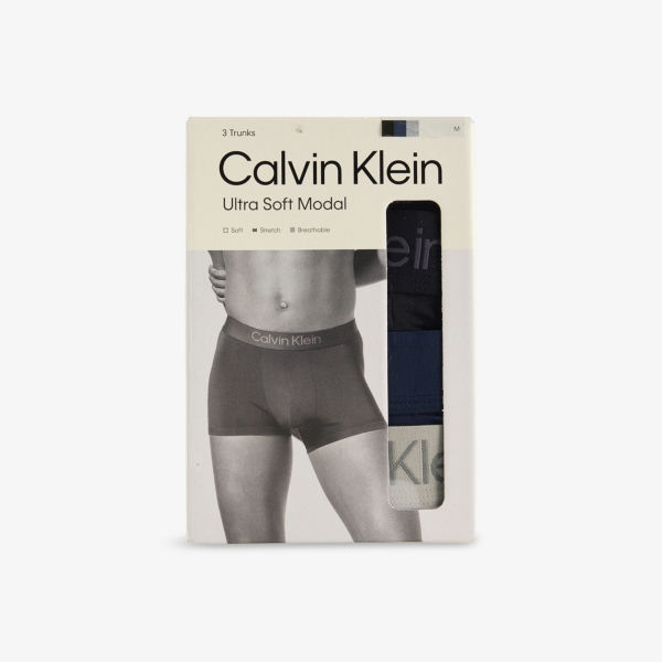 

Мягкие трусы-боксеры из стрейч-джерси с логотипом на талии, 3 шт Calvin Klein, мультиколор