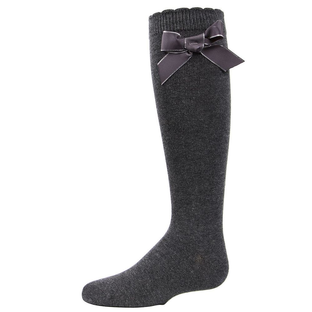 

Носки до колена из смеси хлопка Sweet Bow MeMoi, цвет Charcoal