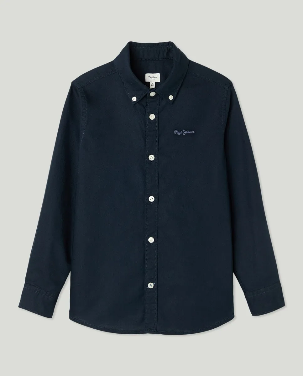 

Оксфордская рубашка с логотипом для мальчиков Pepe Jeans, синий