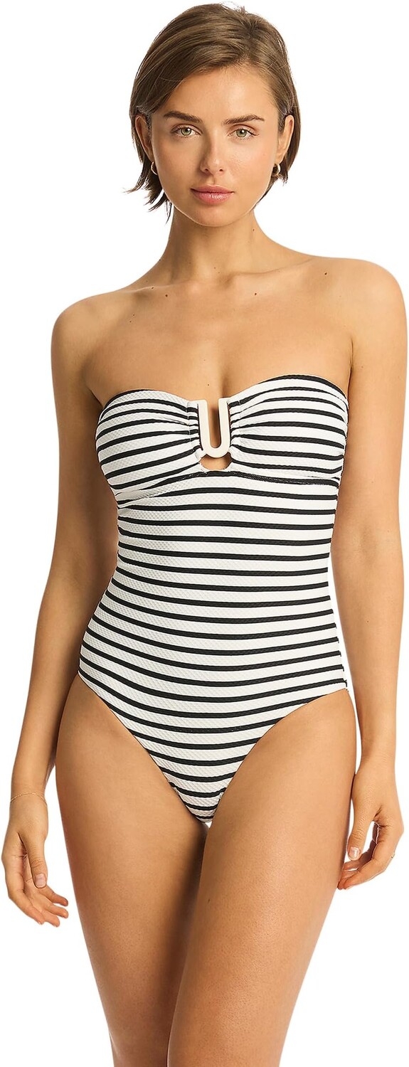 

Купальник SEA LEVEL SWIM Amalfi U Bar Bandeau One Piece, черный