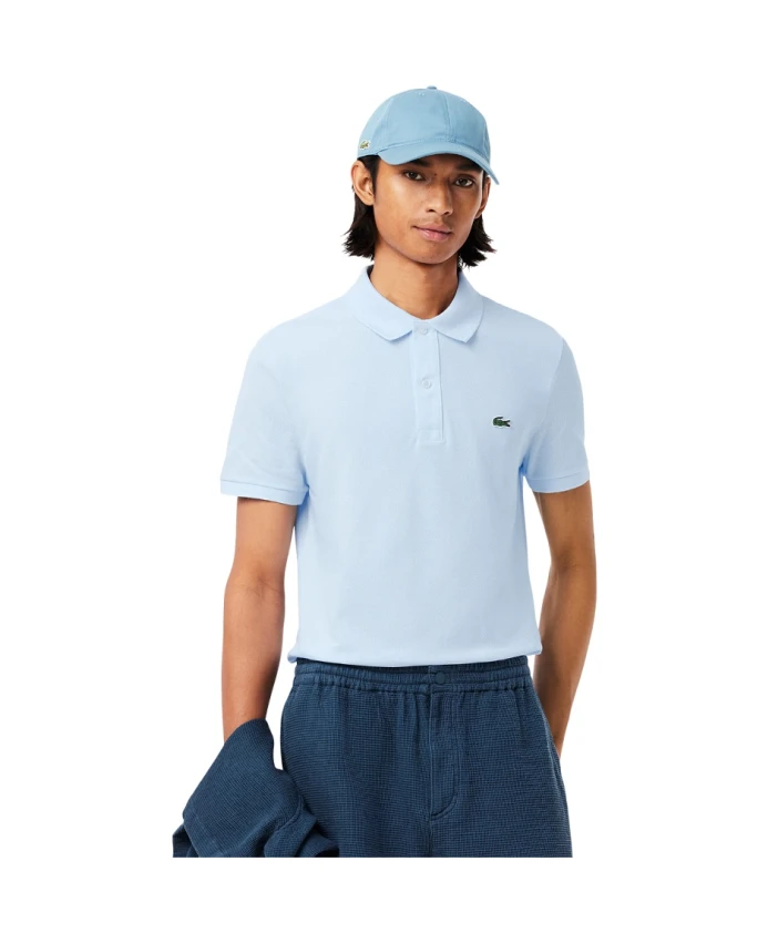 Футболки и поло прозрачно-голубого цвета Lacoste, синий — фото 4