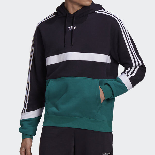 Толстовка adidas originals Sprt us ft oh Colorblock Sports Black, черный — фото 3