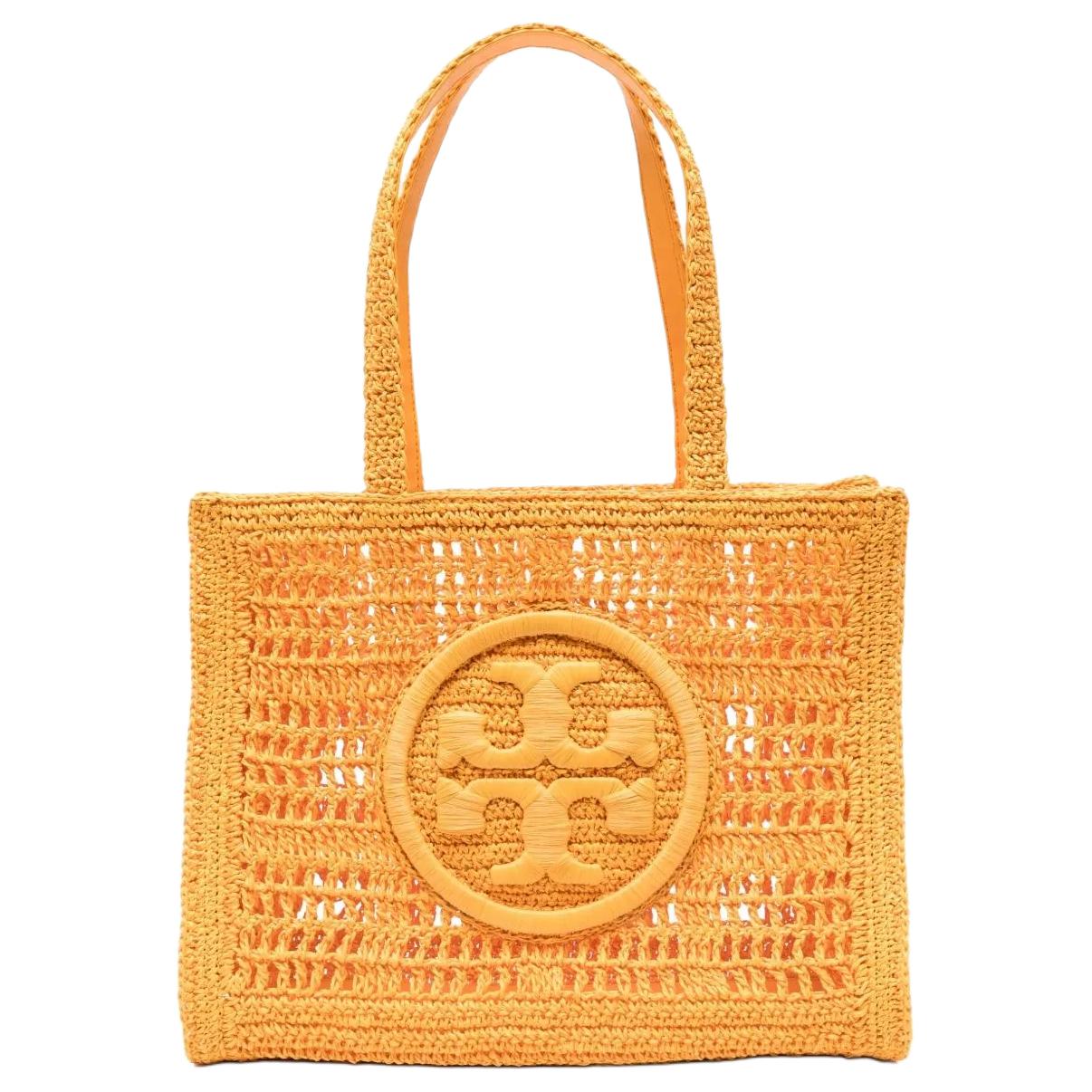 

TORY BURCH Элла сумка из растительного материала шоппер плечевая маленькая женская желтая
