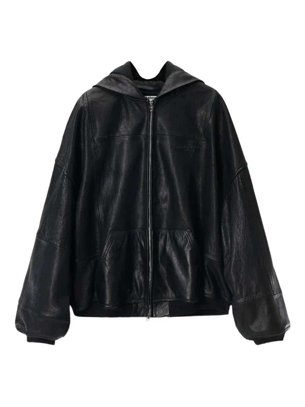 

Мини-юбка с вязаной нашивкой-логотипом Alexander Wang, черный