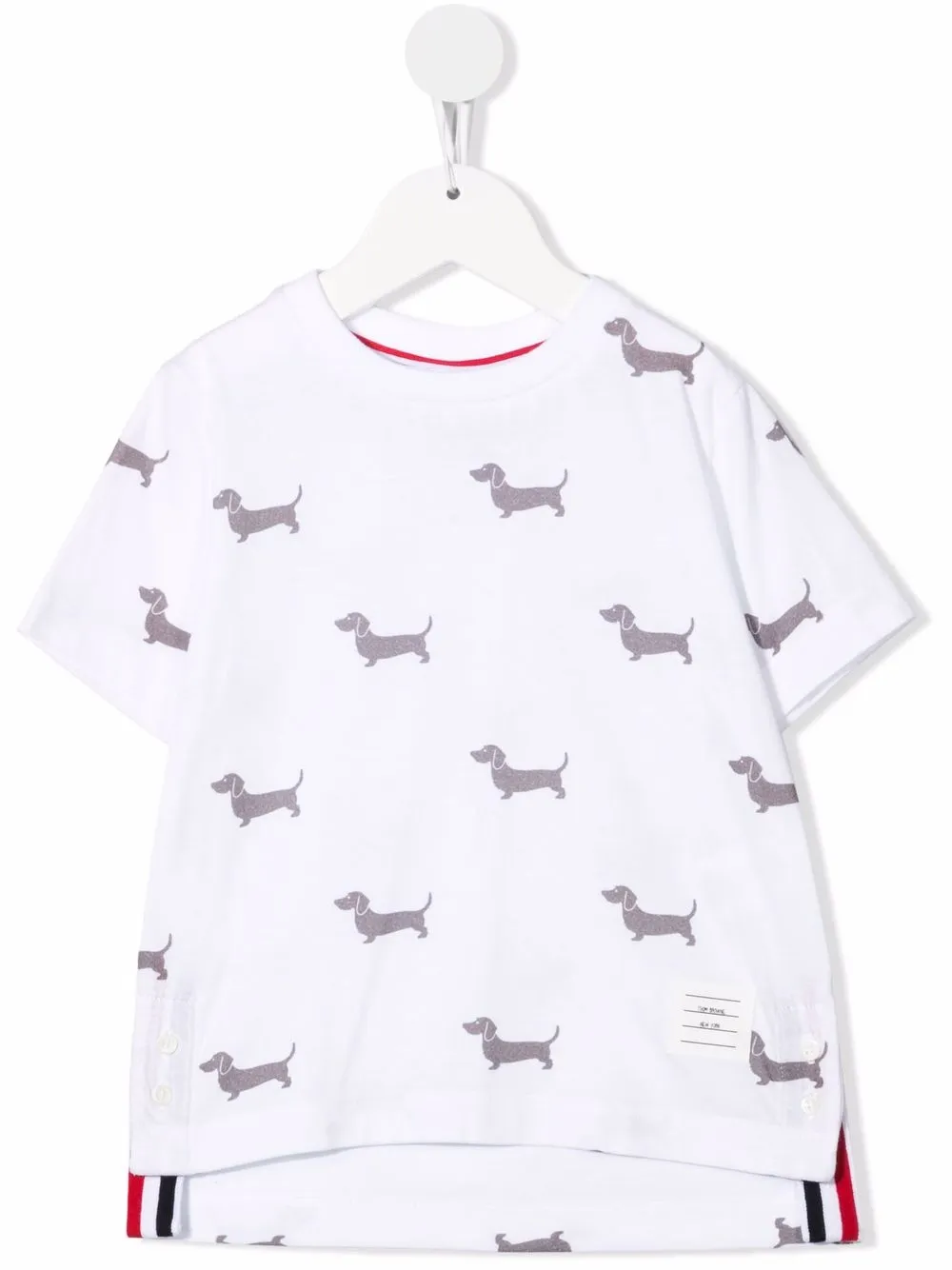 

Футболка с принтом Thom Browne Kids, белый