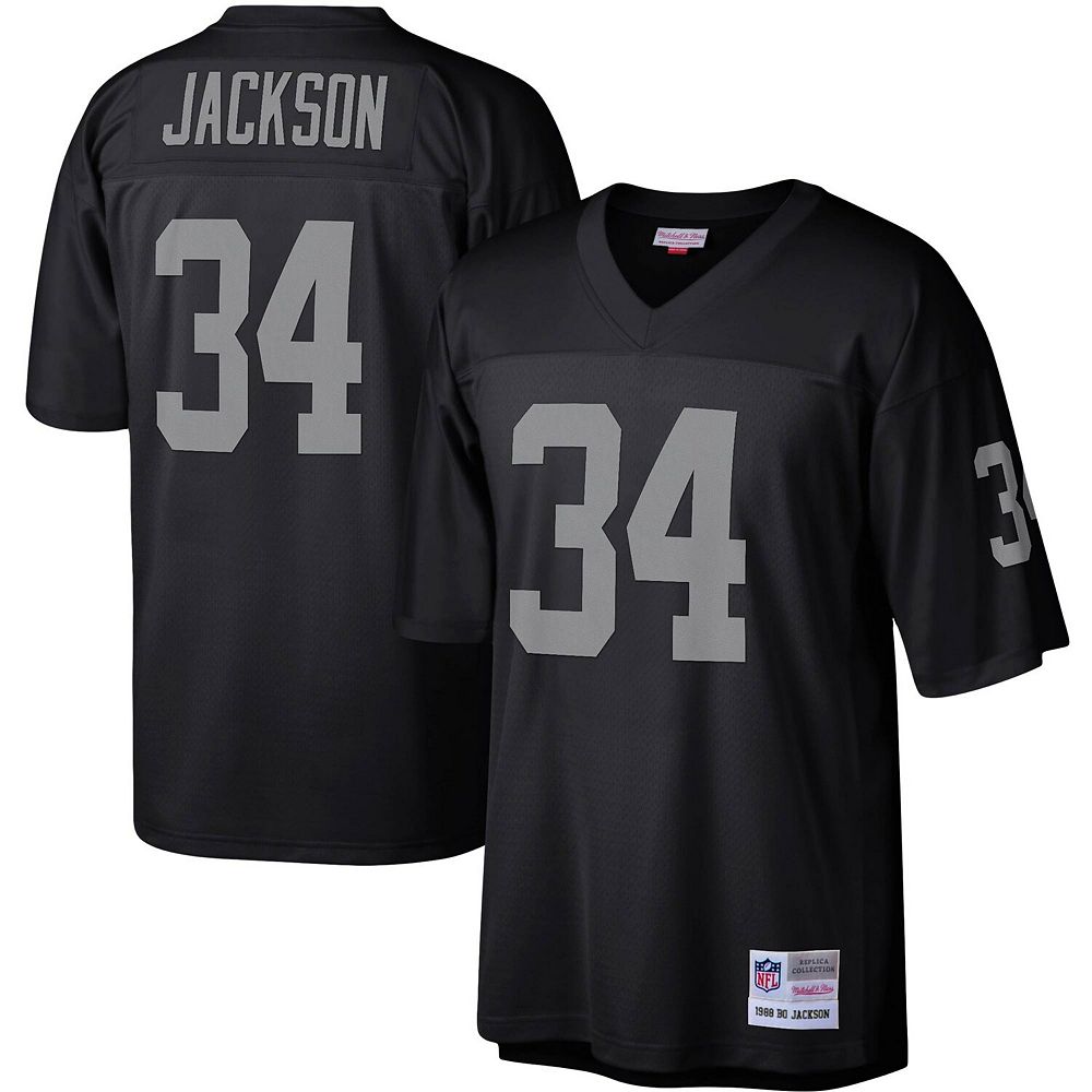 

Мужская черная футболка Mitchell & Ness Bo Jackson Las Vegas Raiders Legacy Replica, цвет Lvr Black