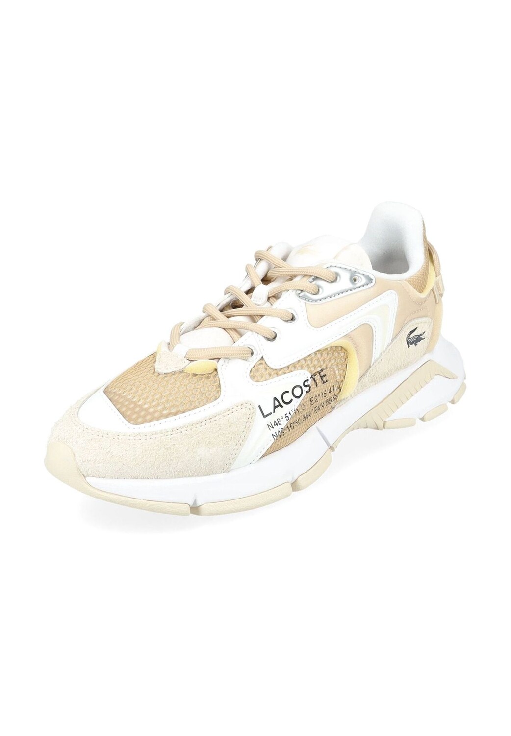 

Кроссовки из кожи/текстиля LACOSTE, цвет Beige/wei_