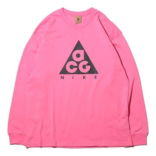 

Футболка men's acg basic logo long sleeves red t-shirt 'lotus pink black' Nike, розовый