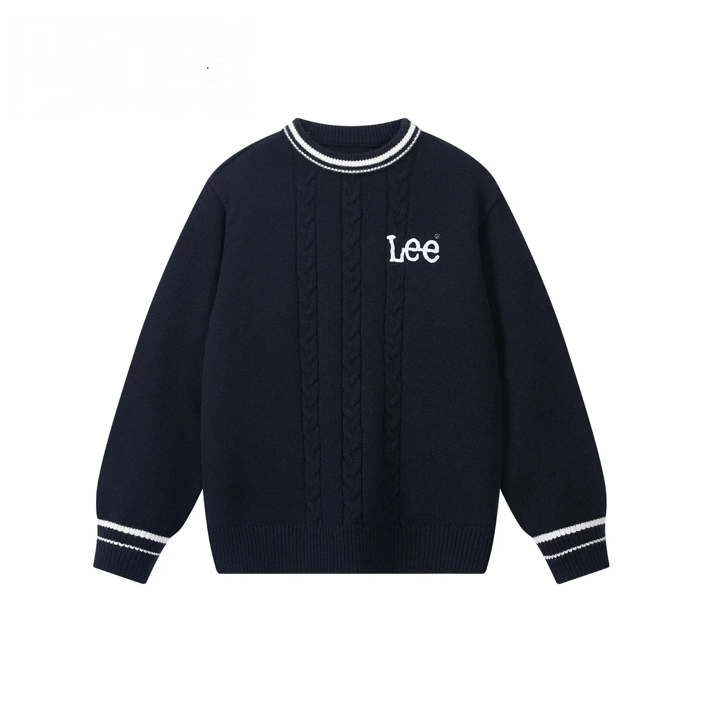 Детский свитер с круглым вырезом Lee, Medium Royal Blue — фото 4
