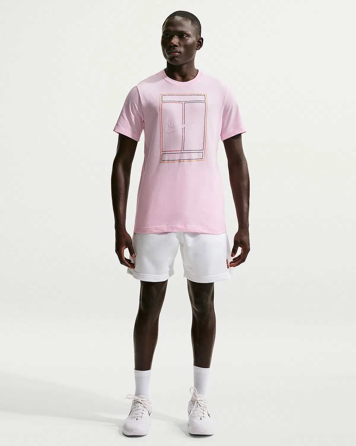 Мужская футболка NikeCourt Heritage, Pink Foam — фото 4