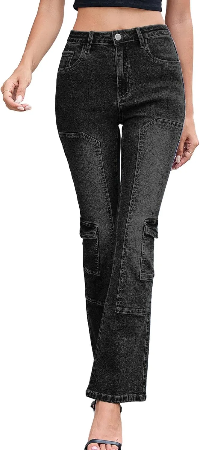 

Женские джинсы Bell Bottom Mid Waisted Stretchy Vintage Flare