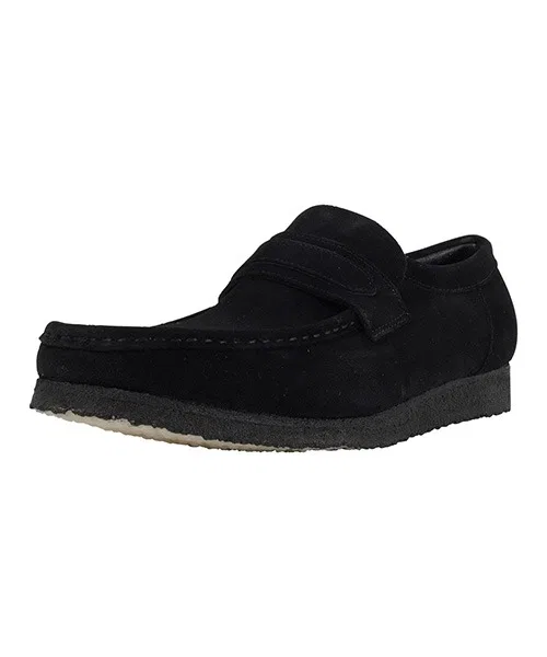 Унисекс лоферы Clarks WallabeeLoafer из замши чёрные — фото 3