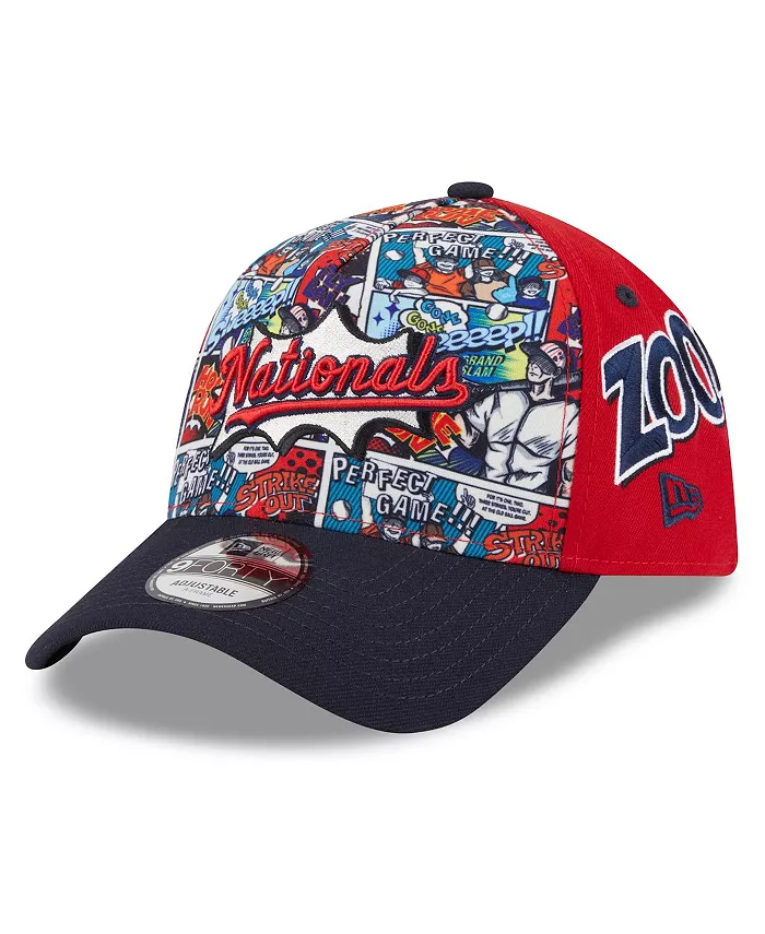 

Кепка Washington Nationals 2025 MLB Diamond Hero Edition для больших мальчиков и девочек, красно-синяя/темно-синяя, регулируемая, с А-образной оправой 9FORTY New Era