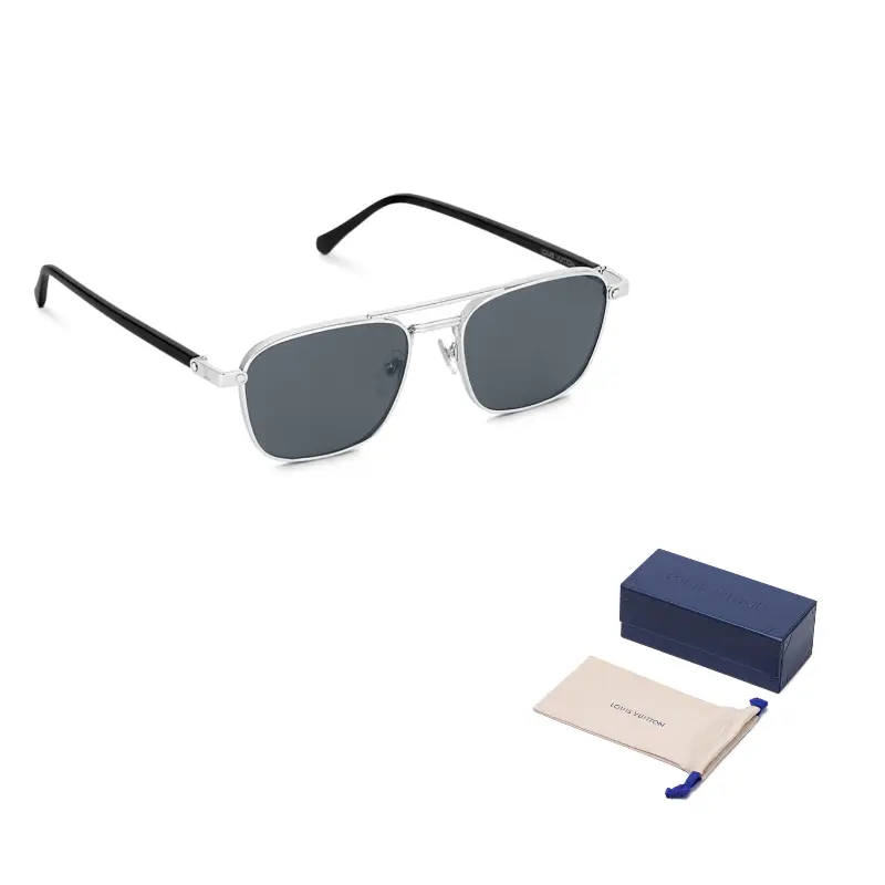 

LOUIS VUITTON Солнечные очки Lv Signature Metal Square, Silver
