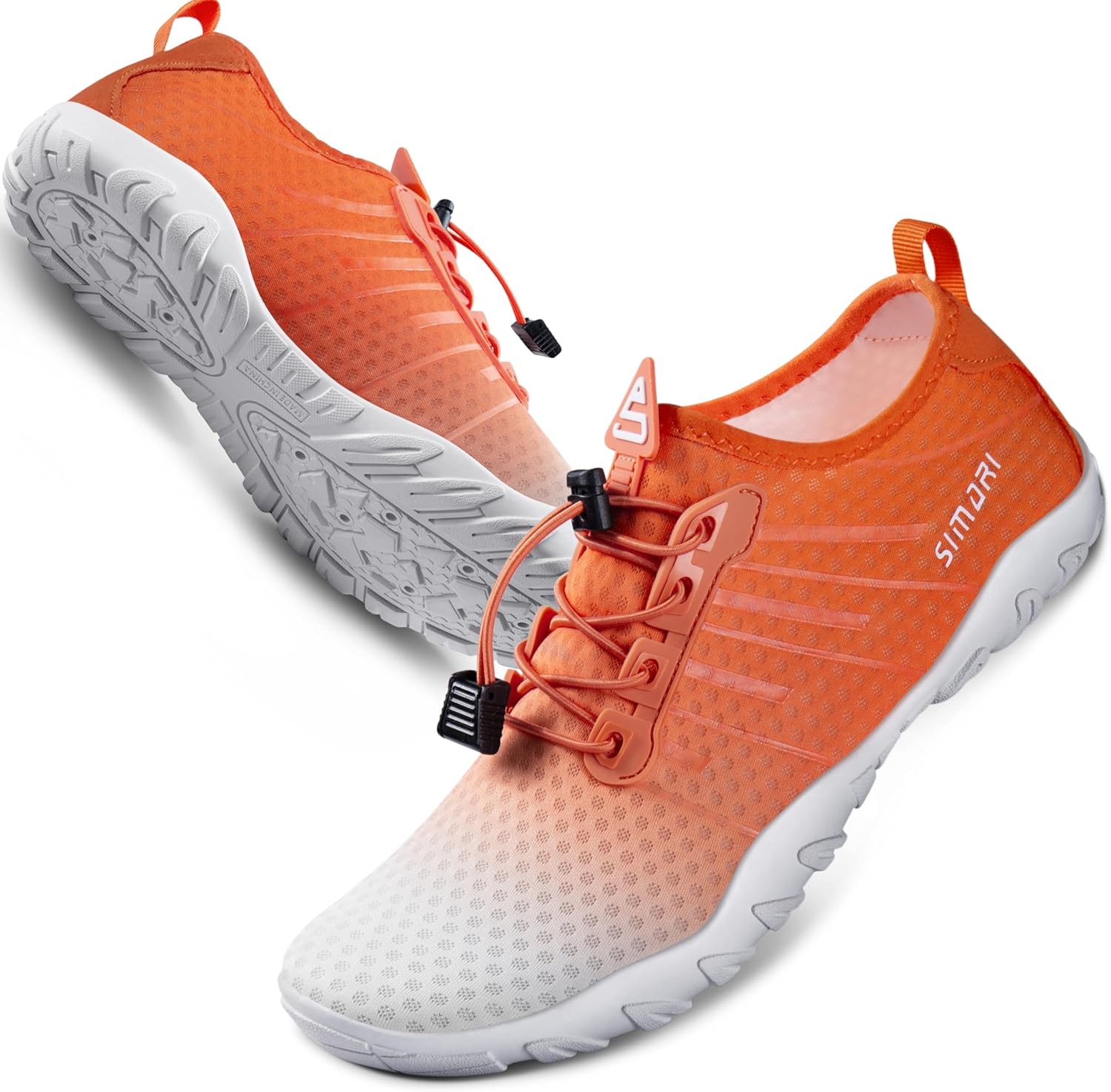 

Водные туфли SIMARI для женщин и мужчин - Босоножки с быстрым высыханием, Легкие плавательные тапочки для серфинга, плавания, пляжного спорта, каякинга, дайвинга, Противоскользящий дизайн, оранжевый