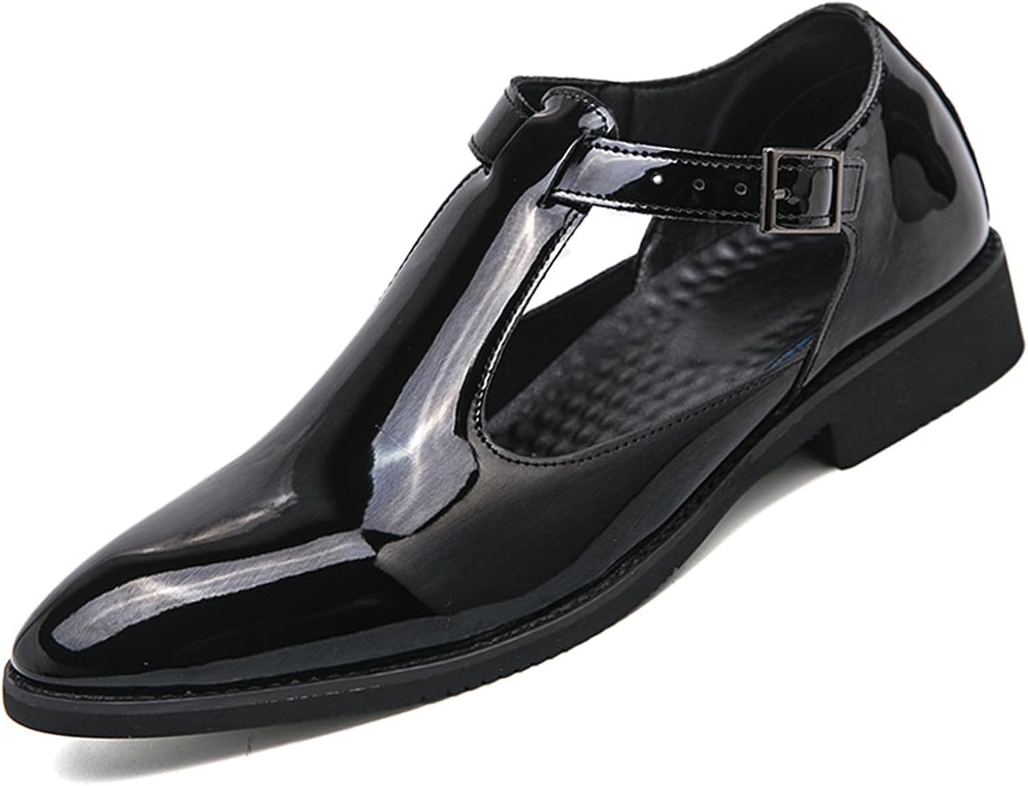 

Мужские кожаные сандалии Lossarye с закрытым носком и вырезами, летние, регулируемые, дышащие, повседневные сандалии для ходьбы, деловые и сандалии, черный