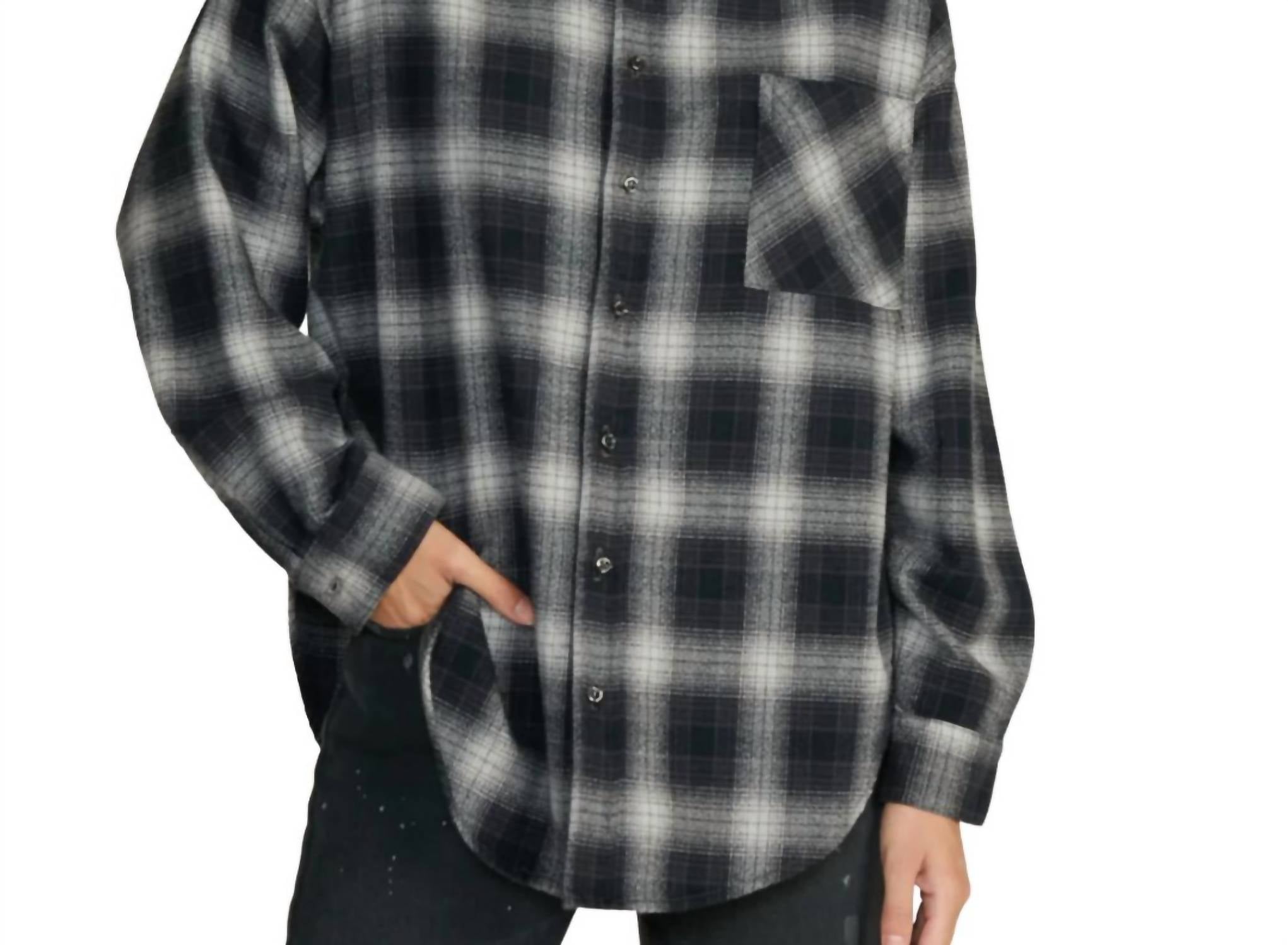 

Рубашка Linder в серую клетку NSF, цвет grey plaid