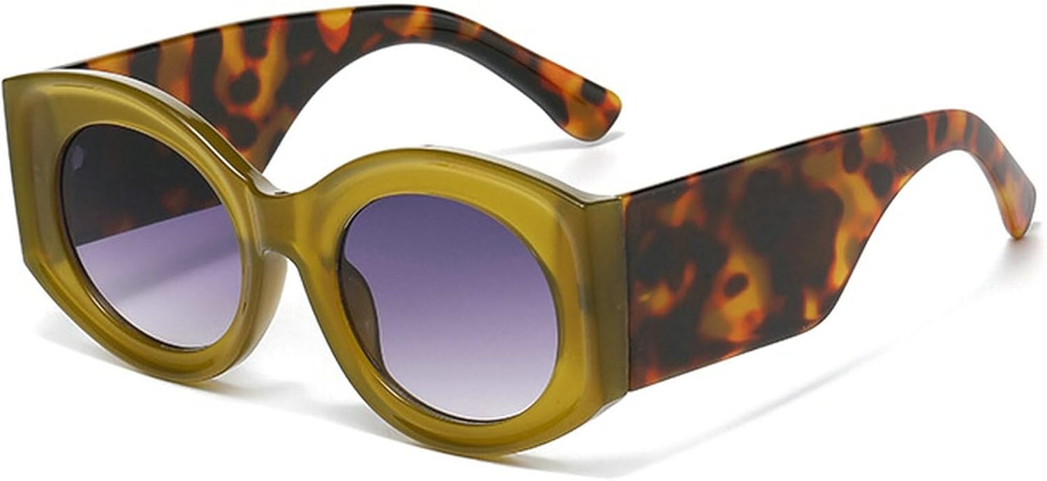 

Модные женские солнцезащитные очки большого размера овальной формы в стиле ретро, ​​гелевые солнцезащитные очки с защитой от УФ-излучения UV400, мужские солнцезащитные очки с градиентным покрытием mincl, Green Gray