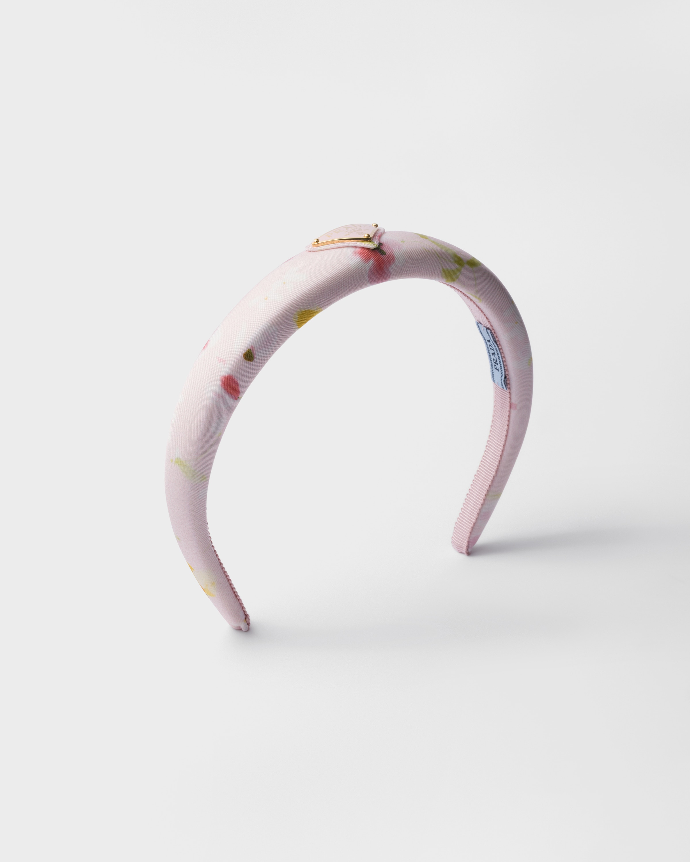 

Повязка на голову из переработанного нейлона с цветочным принтом Prada, розовый