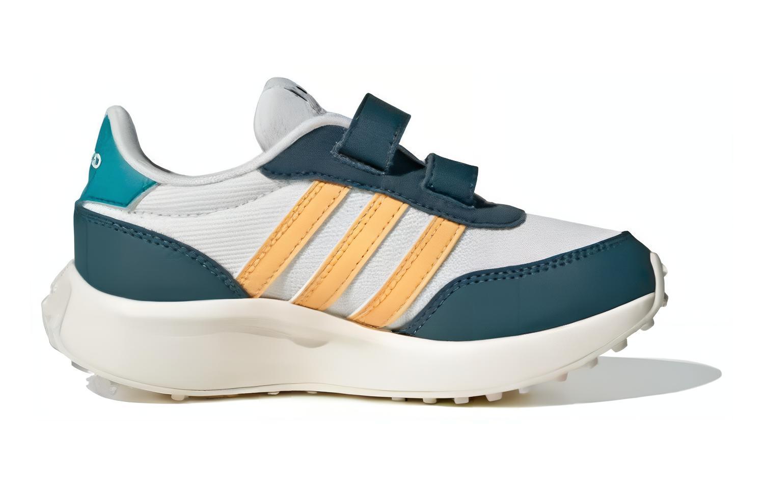 Низкие детские кроссовки для повседневной жизни Adidas, зеленый/желтый — фото 2