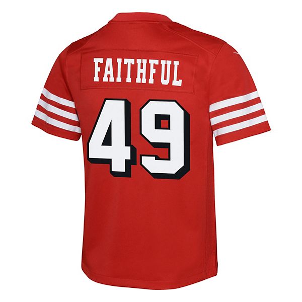 Футболка San Francisco 49ers Youth The Faithful Scarlet Alternate 2 Nike — фото 4