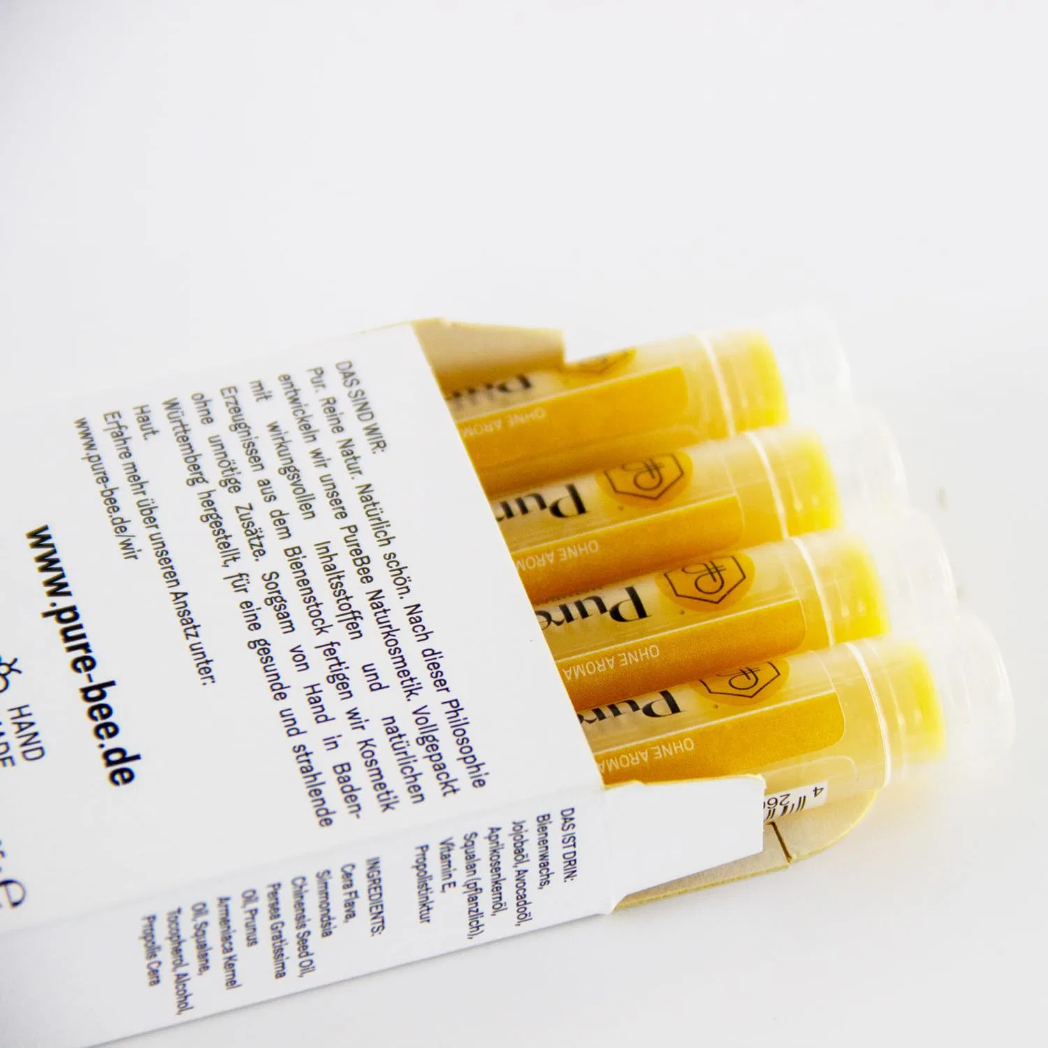 Бальзам для губ с пчелиным воском и прополисом PureBee без аромата Purebee — фото 2