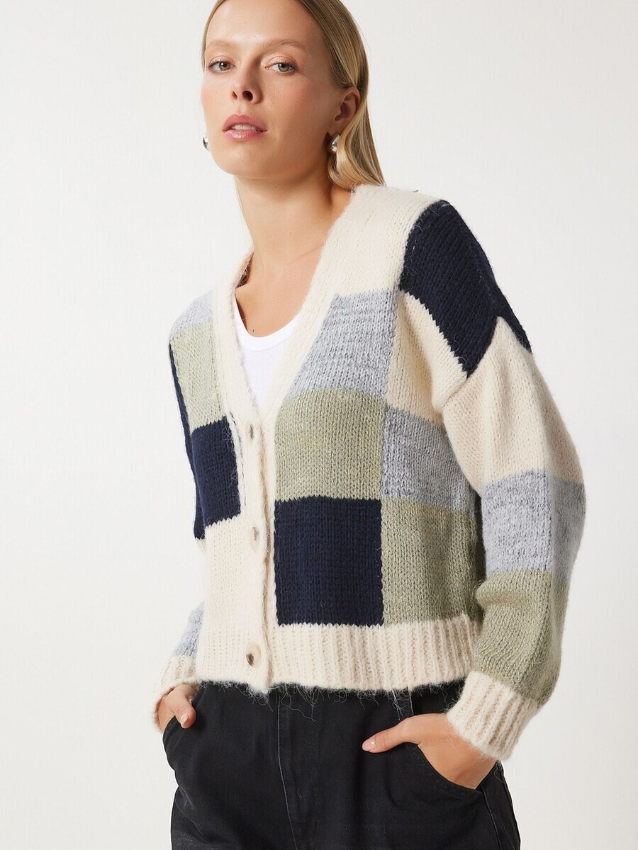 

Вязаный кардиган Happiness İstanbul Knit Cardigan, бежевый