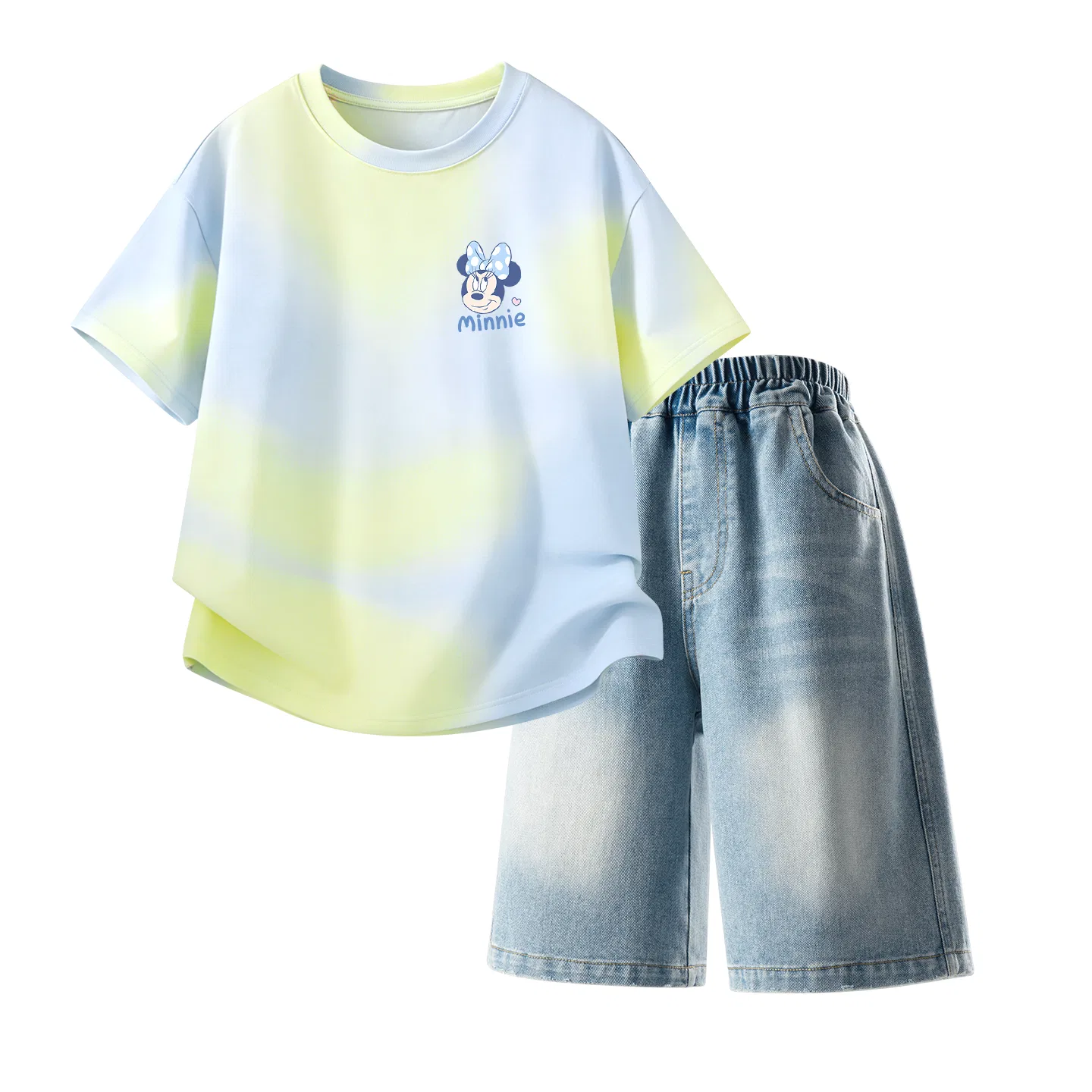 Джинсы детские Thin Disney, Di L Cute Nini K Twilight Blue+Solid Color Denim Blue