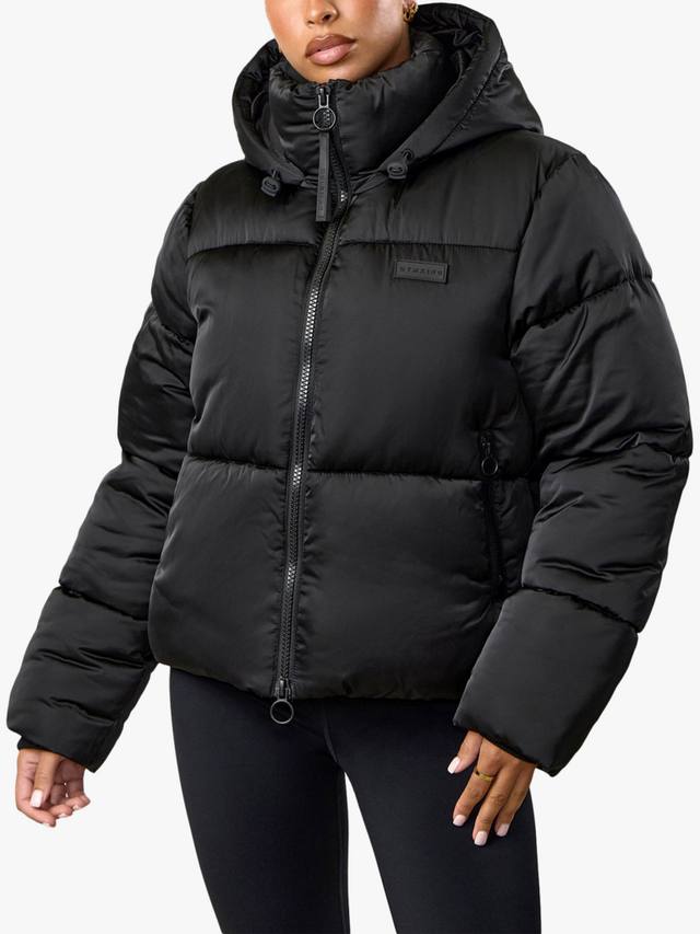 

Женская укороченная куртка с капюшоном и утеплителем Gym King, Hi-shine Black