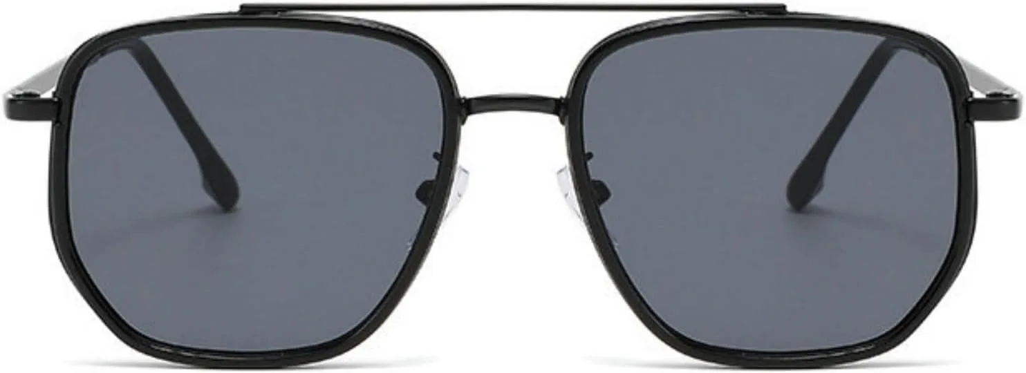 

Винтажные квадратные солнцезащитные очки-пилот большого размера Willochra для женщин и мужчин, с двойной перемычкой, в стиле 70-х. Модные и стильные очки, C1